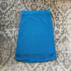 Derek Lam For Design Nation Blue Crocheted Mesh Skirt